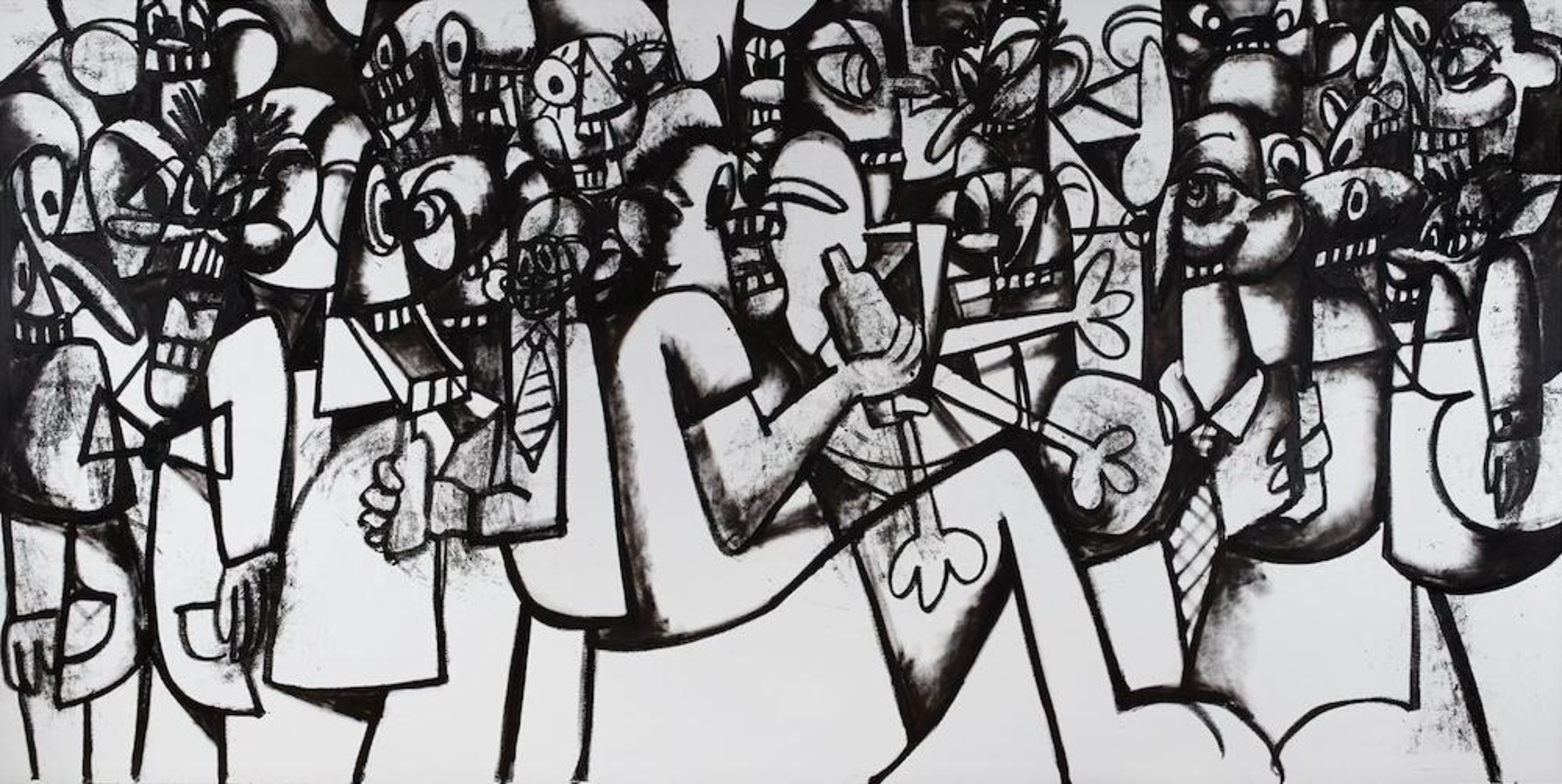 George Condo — The Impeachment, 2019
